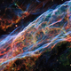 A positively gnarly view of the Veil Nebula, imaged using five different filters on Hubble’s Wide Field Camera 3.